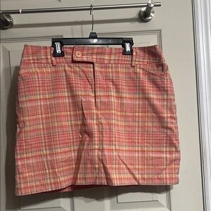 Plaid Pink and Yellow Women's Skort